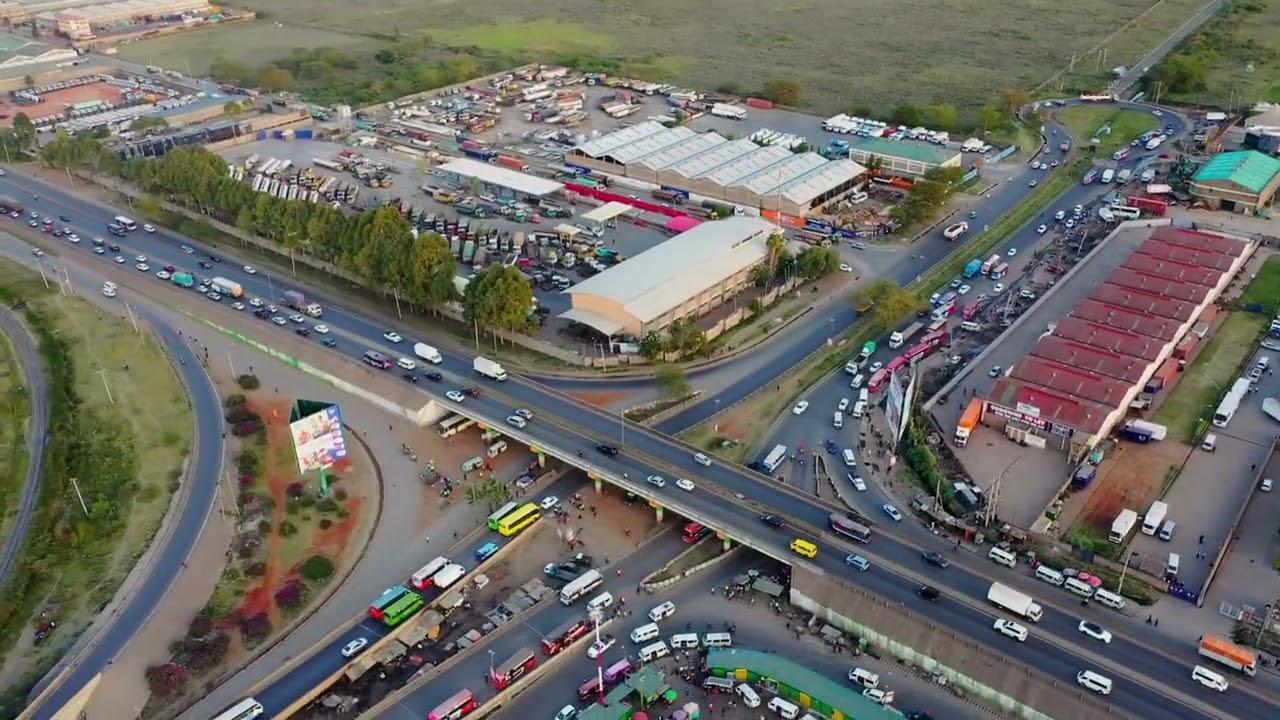 Aerial view of the Eastern Bypass and Outer Ring Road interchange