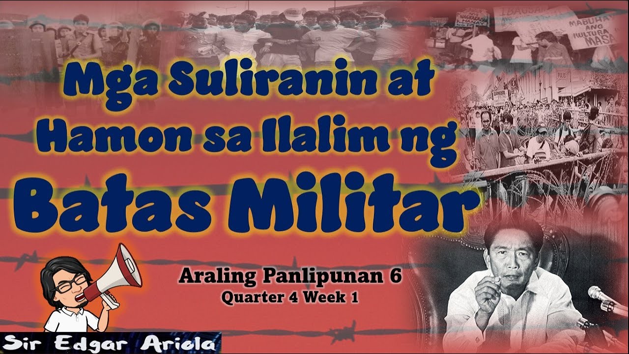 Mga Suliranin at Hamon sa Ilalim ng Batas Militar  #AP6  #Q4