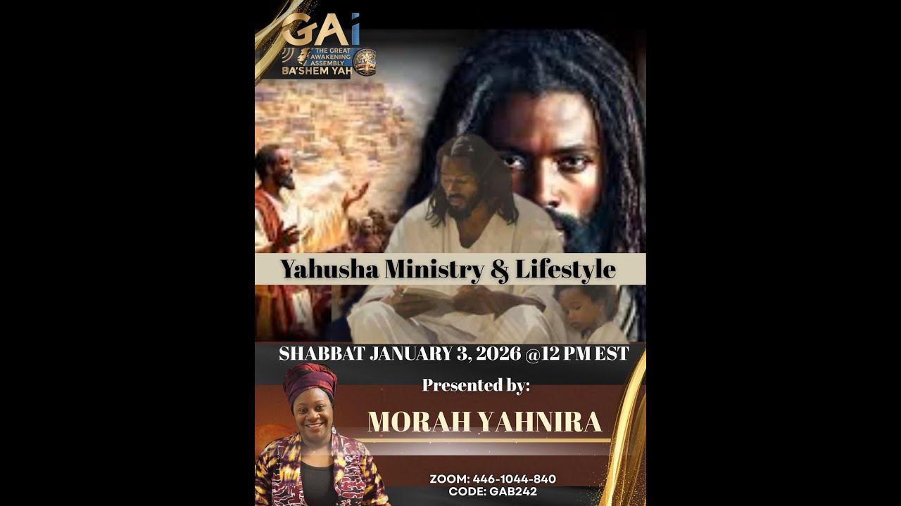 Yahusha Ministry & Lifestyle Presented by: Morah Yahnira 01.03.2026