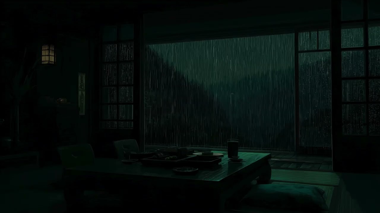Soft Midnight Rain | Dark Room Ambience for Deep Sleep & Relaxation