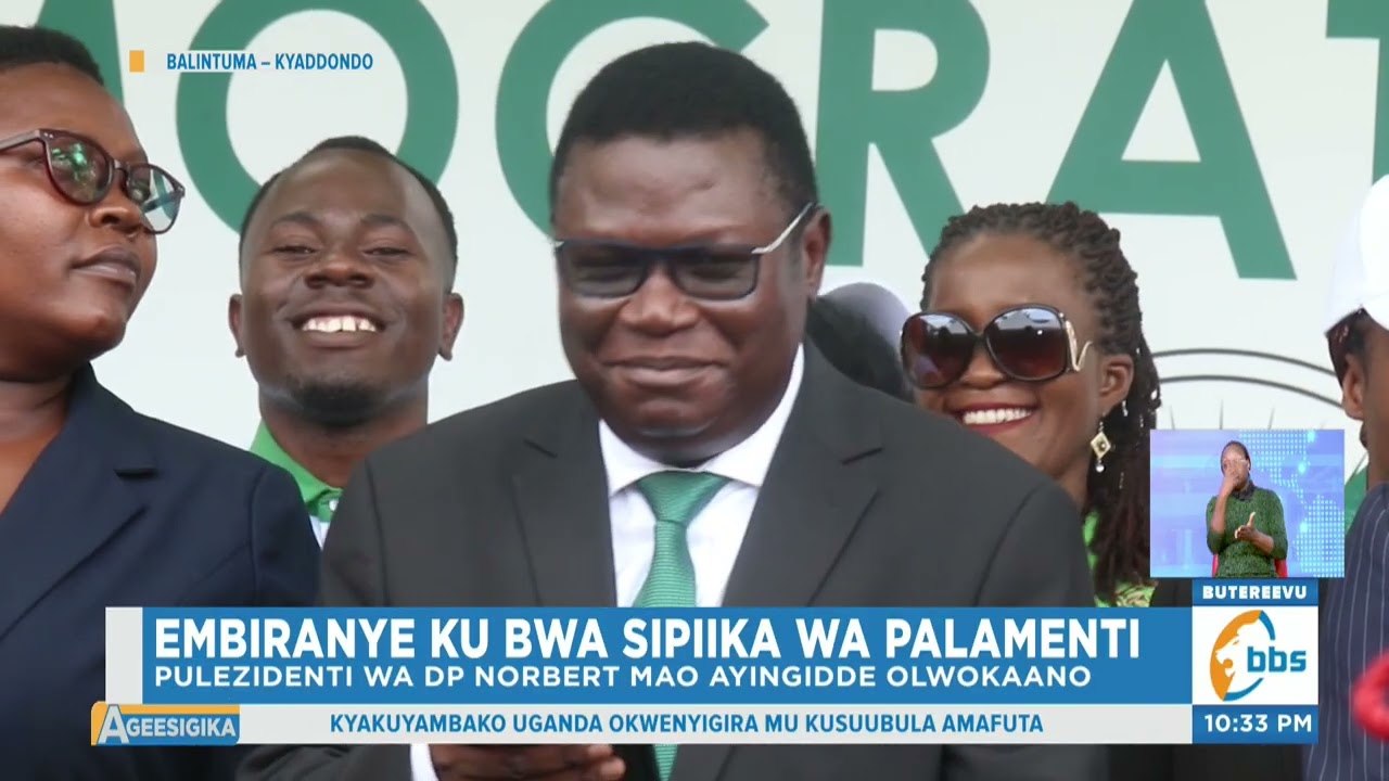 Embiranye ku kifo kya Sipiika wa Palamenti, Norbert Mao Ayingidde Olwokaano