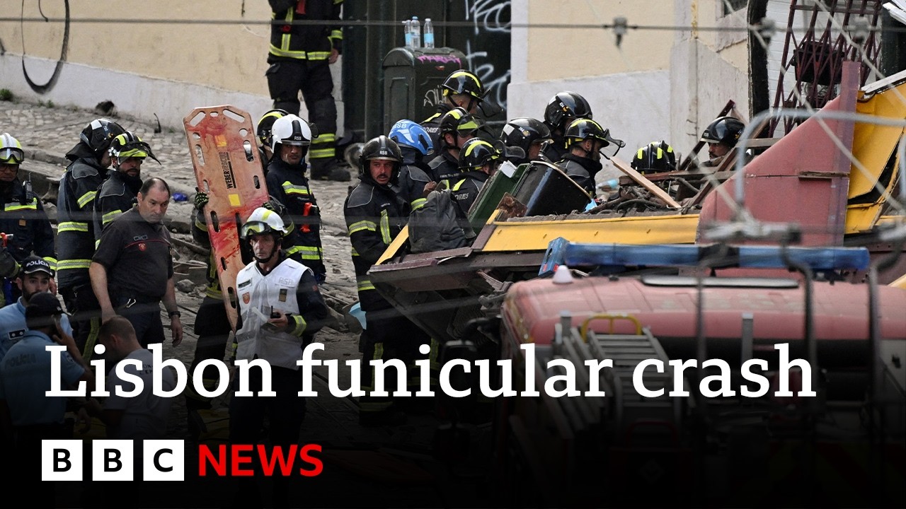 At least 17 dead after Portugal funicular crash | BBC News