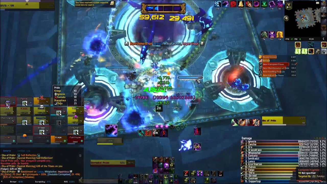 Ignocia VS Sha of Pride 25 HC. Rank 1 Affliction Warlock