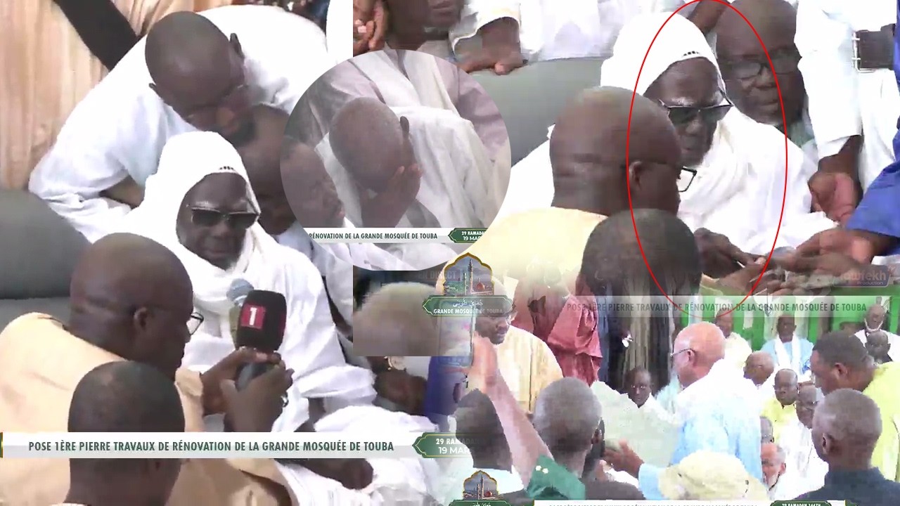 🔴Urgent Discours S Mountakha Mbacke Pose 1ère pierre travaux de Rénovation Grande Mosquée de Touba