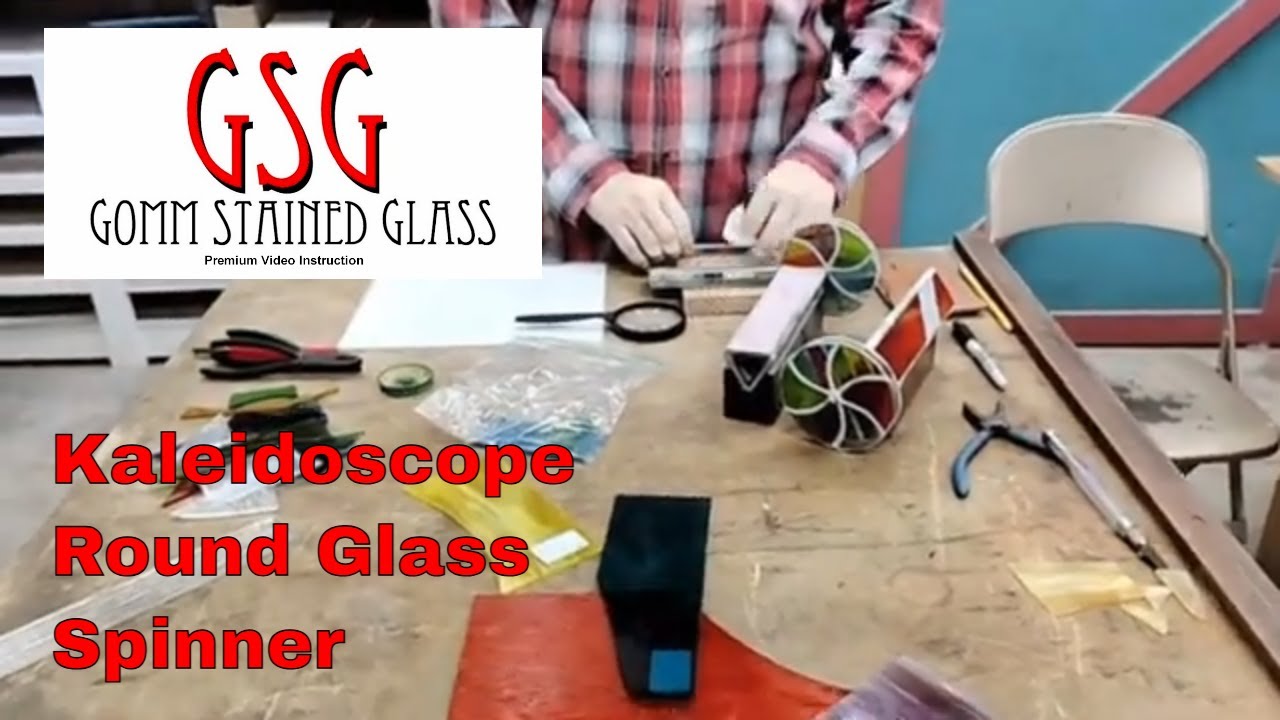 Stained Glass Kaleidoscope Step 3a Dual Round Spinner V503a
