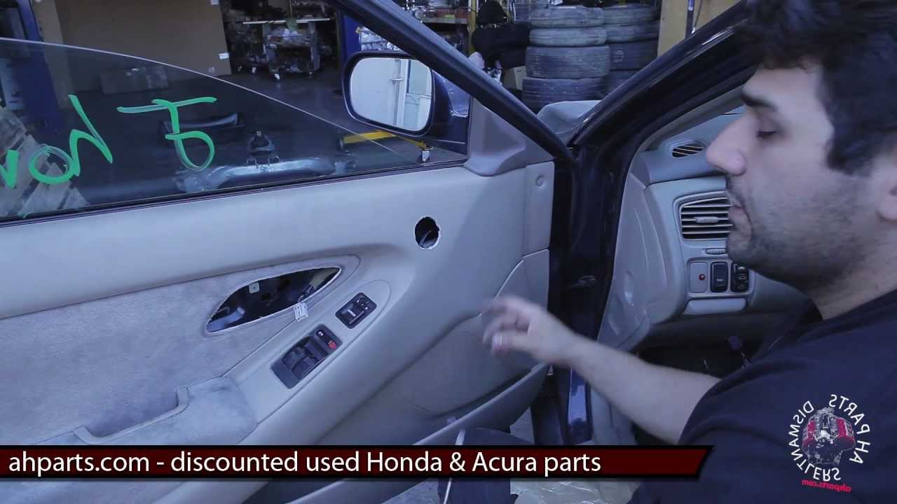 How to fix replace install broken power window regulator motor Honda Accord 1998 1999 2000 2001 2002