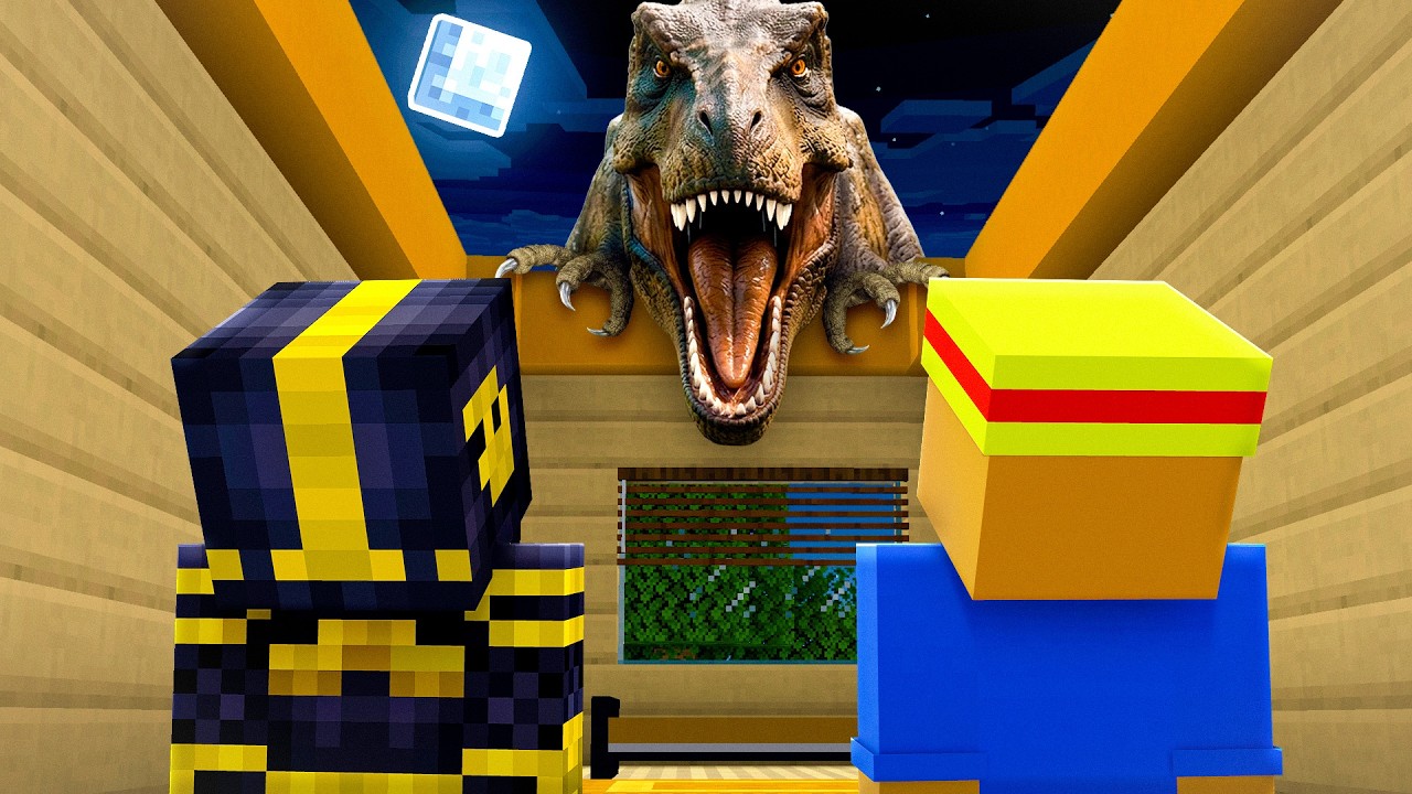 Aparece un DINOSAURIO GIGANTE en Mi Casa en MINECRAFT 😱
