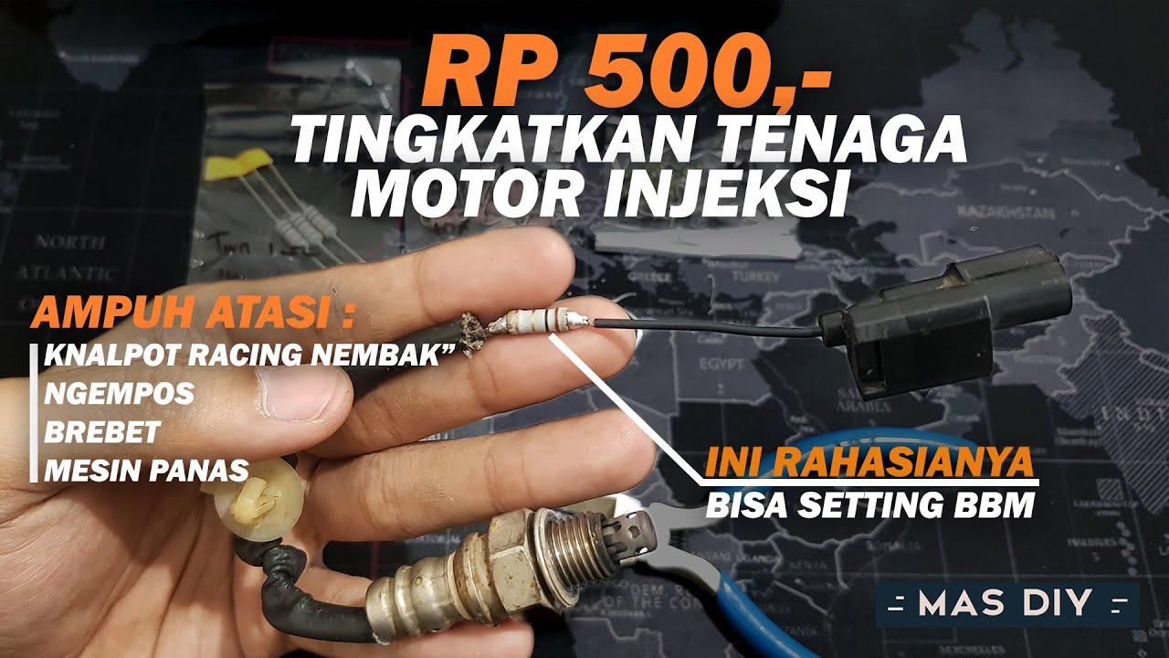 TIPS SIMPLE ATASI KNALPOT NEMBAK NEMBAK MOTOR INJEKSI | Pasang Resistor pada Motor Injeksi Vario