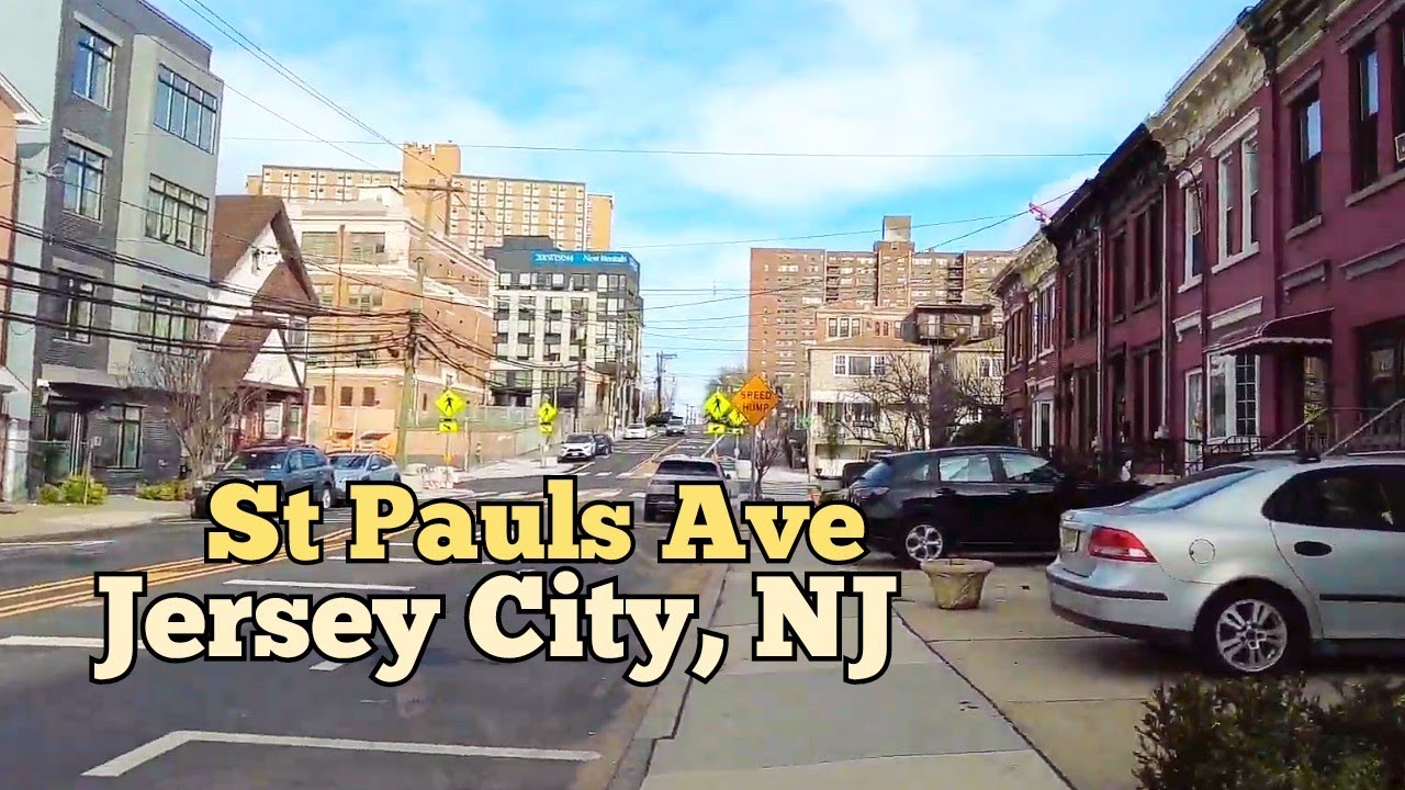 Walking on St Pauls Avenue in Jersey City, New Jersey, USA | Route 1/9 overpass to Palisade Ave