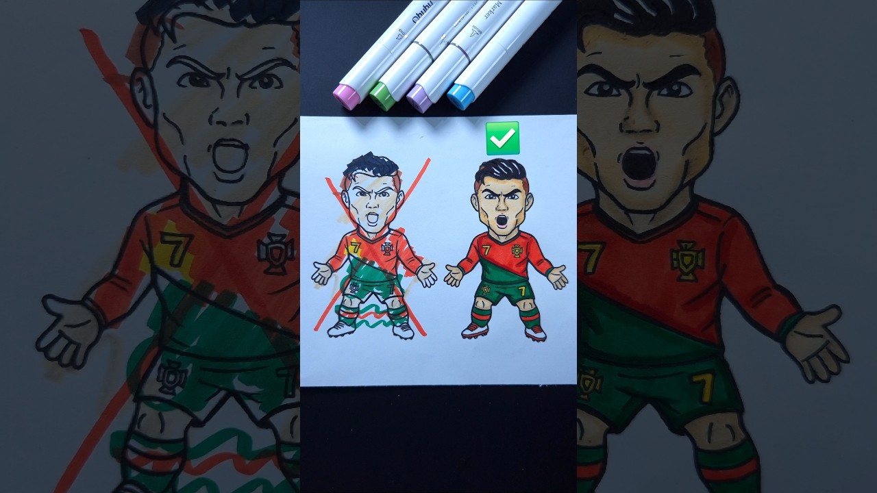 Ronaldo Wrong❌️ VS Right✅️ #fifaworldcup2026 #art