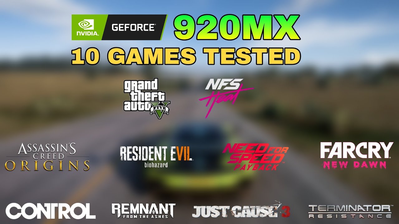 Nvidia GeForce 920MX Gaming Test ! 2020