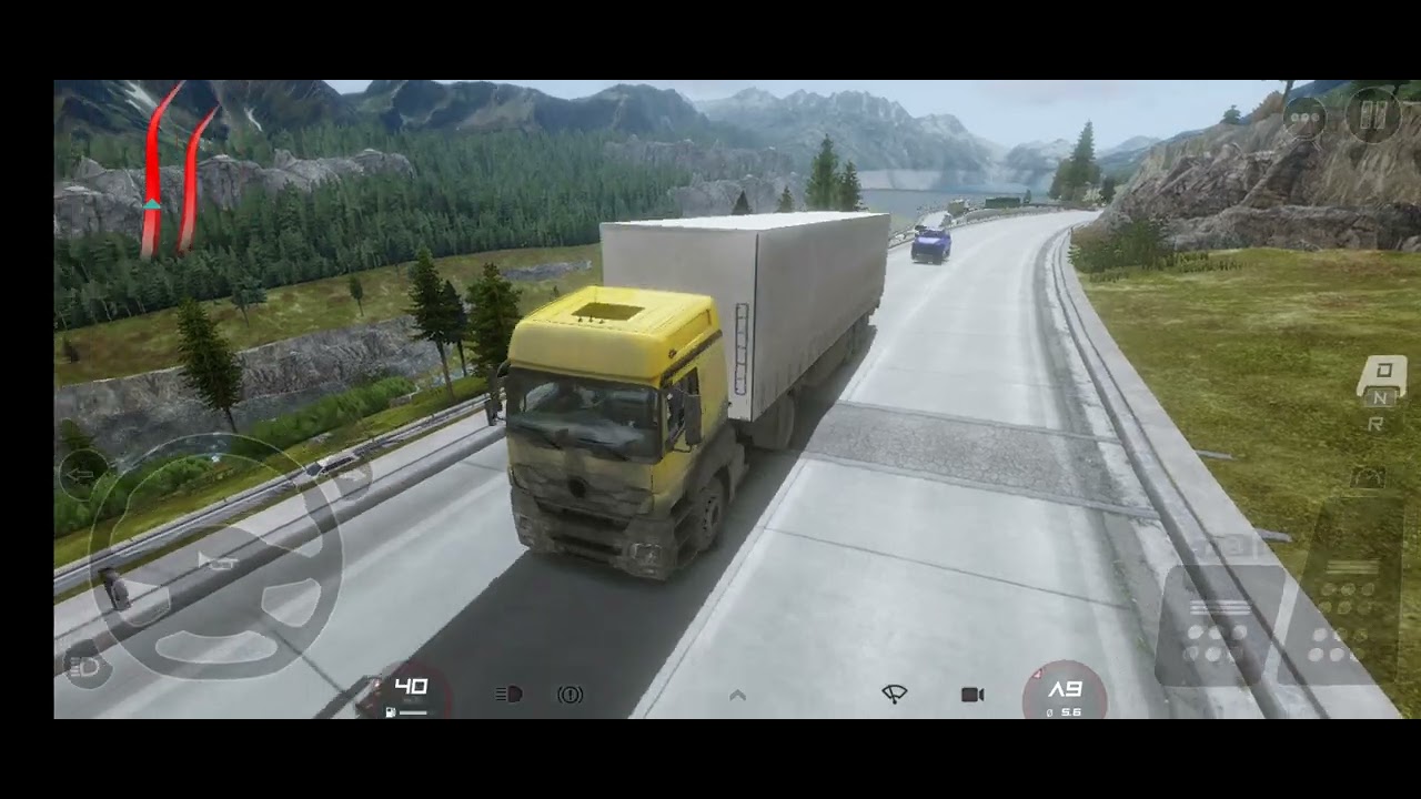 Fruit container loaded truck Airolo to Termola city 83km #verale #vlog #truck #games #eurpe 