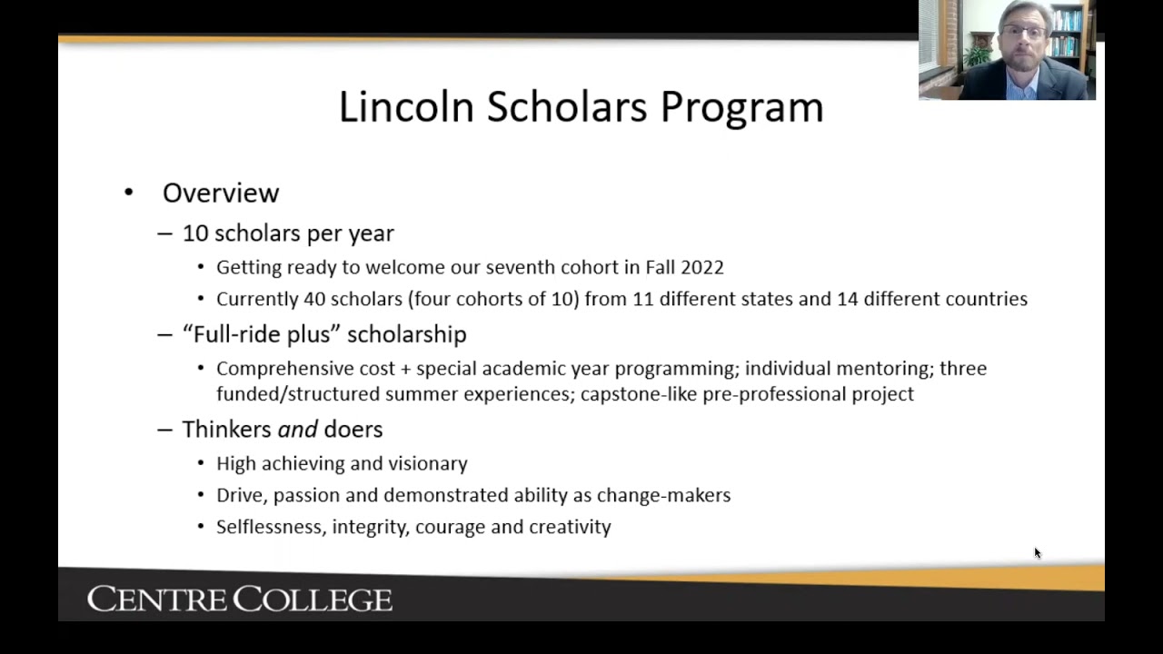Lincoln Scholars Session