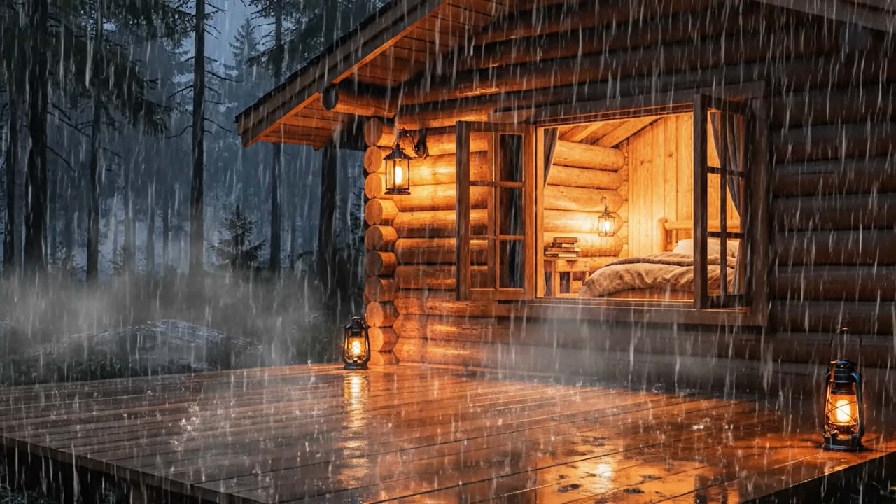 Heavy Rain and Thunderstorm Sounds for Sleeping & Studying • 4 Hours of Deep Relaxation