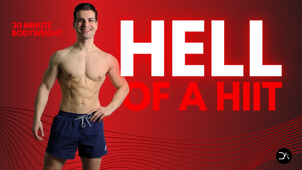 30 Minute HARDCORE Bodyweight HIIT Workout