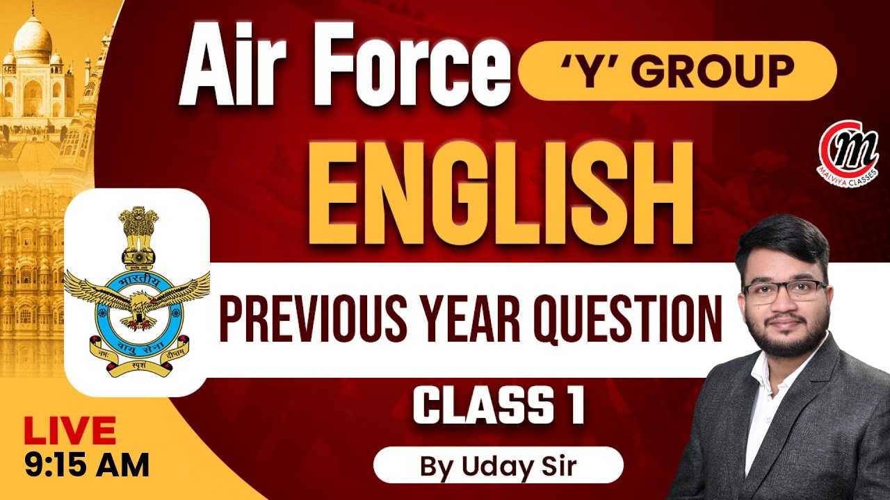 Airforce Y Group Classes 2023 | Air Force English Y Group | Airforce Y Group Previous Year Question