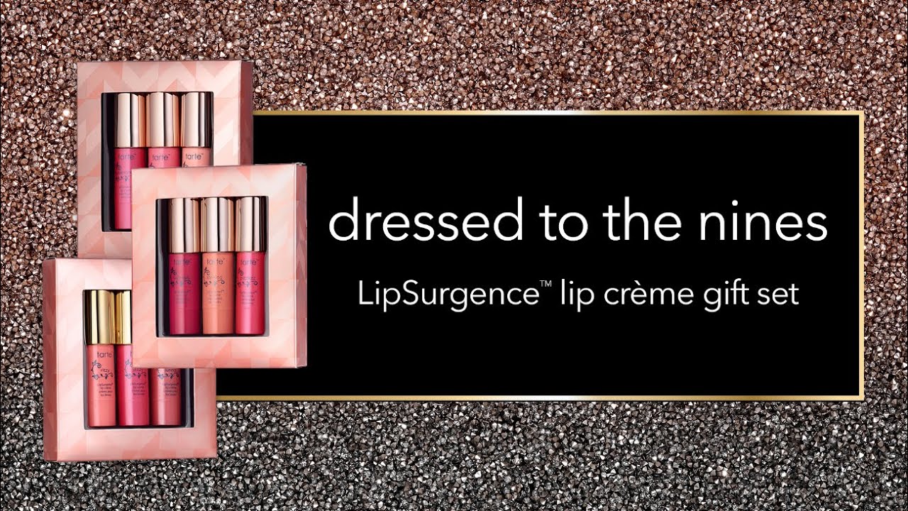 swatch: dressed to the nines LipSurgence&trade; lip cr&egrave;me gift set