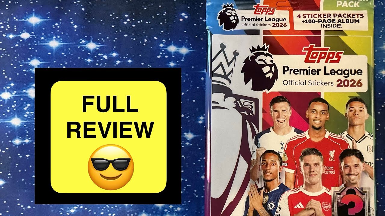 Официальная коллекция наклеек Topps Premier League 2026 (обзор)
