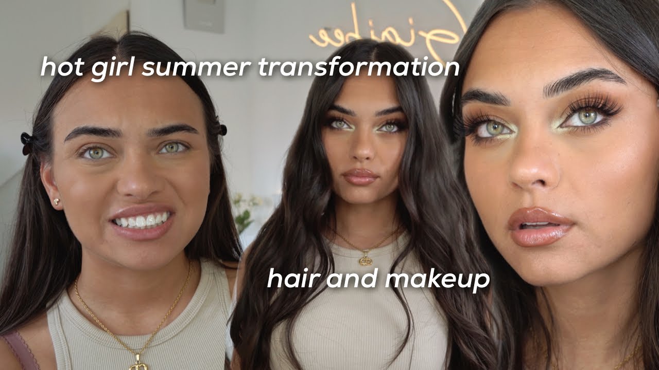 hot girl summer transformation! hair and makeup grwm