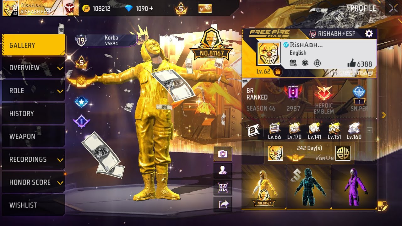 NEW CRIMINAL RING EVENT FREE FIRE | GOLDEN TOP CRIMINAL BUNDLE SPIN | FREE FIRE NEW EVENT