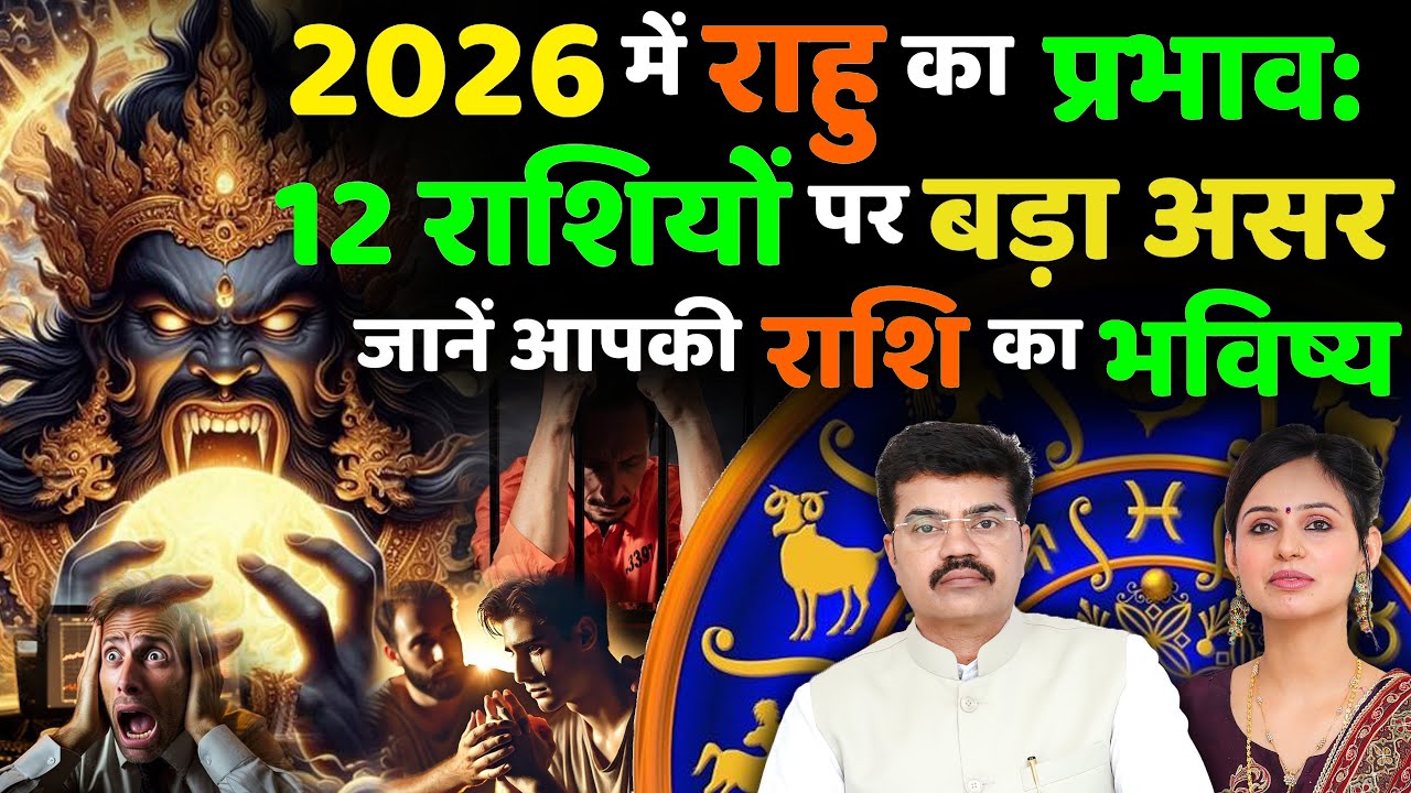 राहु का राशि परिवर्तन मेष से मीन तक कौन होगा लाभ में, कौन नुकसान में? #rahu2026 #rahugochar2026 E956