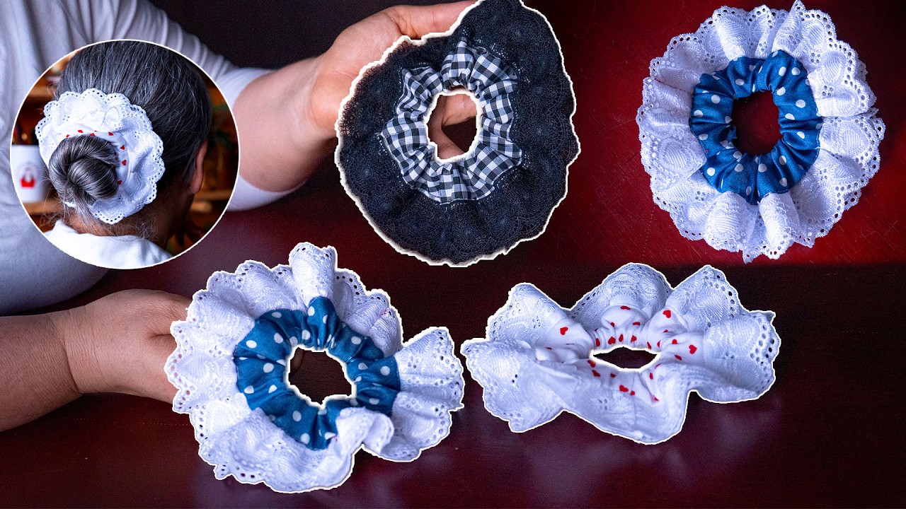COLETEROS, SCRUNCHIES, MOÑAS /aprovecha los retazos de tela/Fácil y rápido/IDEA DE EMPRENDIMIENTO