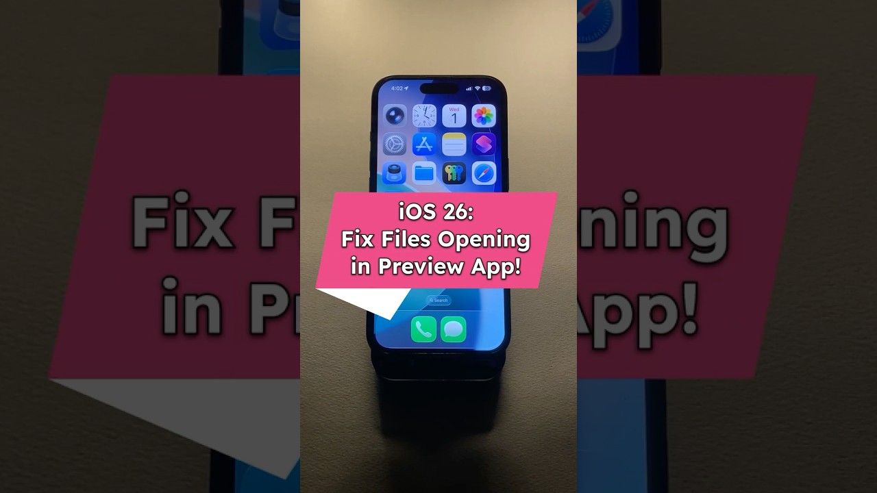 iOS 26: Fix Files Opening in Preview App! #shorts #ios26 #iphone