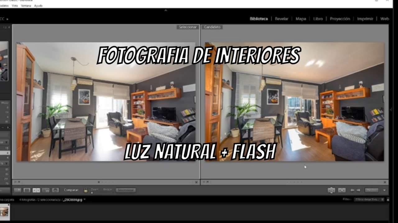 Fotografía de Interiores - Como iluminar por zonas- Flash + luz natural
