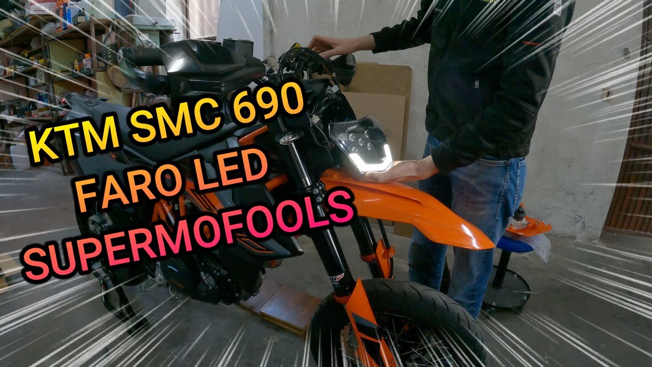 KTM 690 SMC R - FARO LED - DIY - [4K]