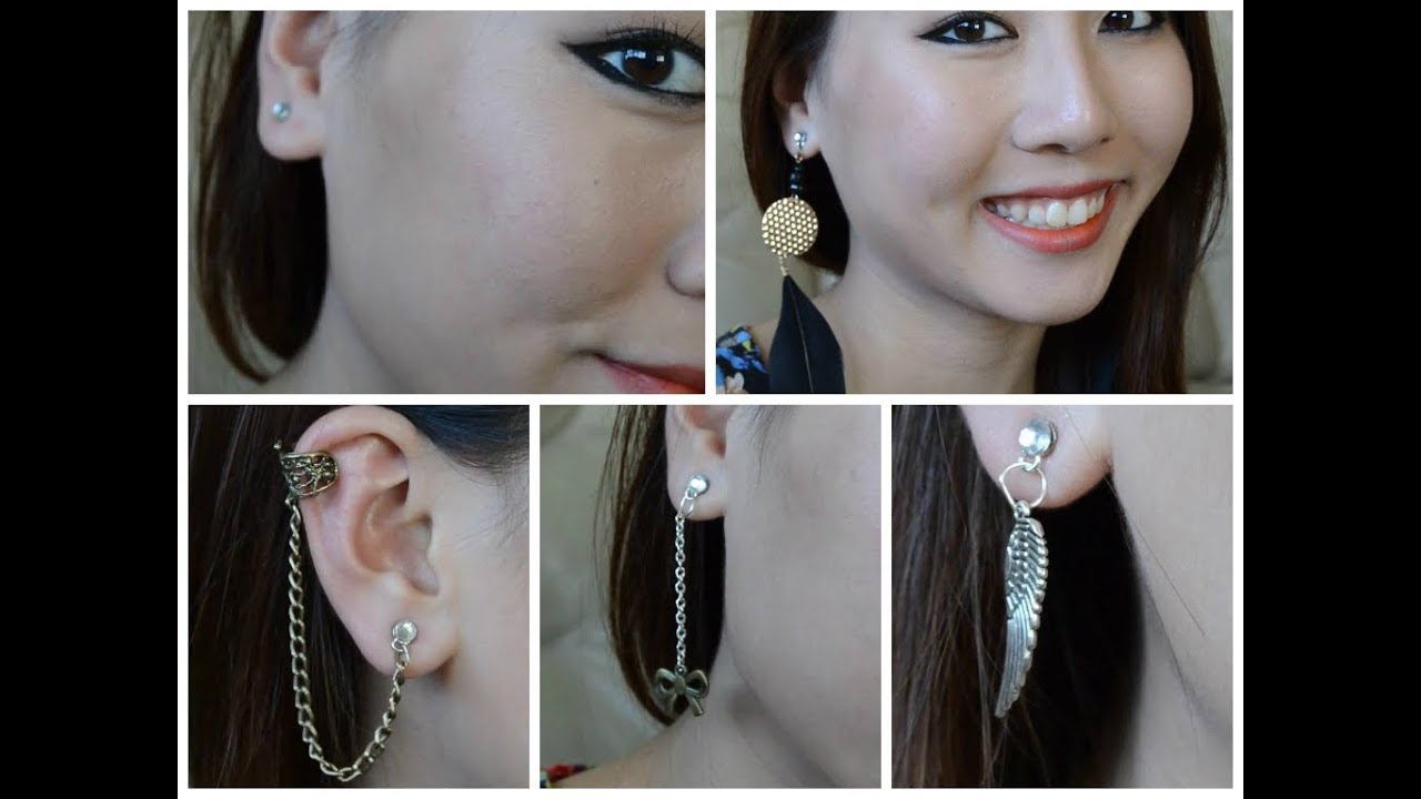 DIY: FAKE Magnetic Earrings! (Cartilage, Feather Earrings, Studs)