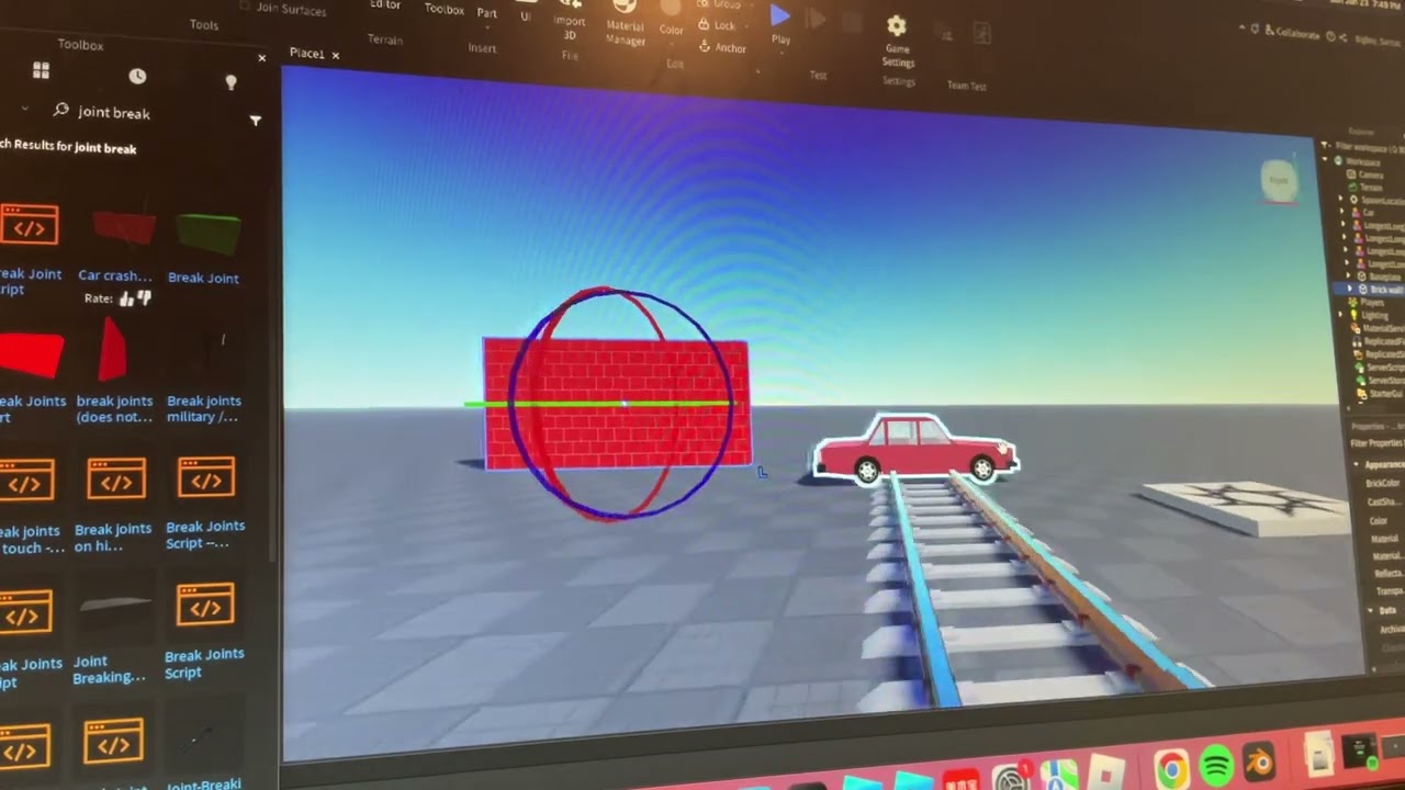 How to make a train crash in Roblox studios
