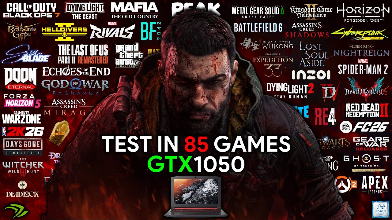 GTX 1050 2GB + i7-7700HQ in Late 2025 | Tested in 85 Games