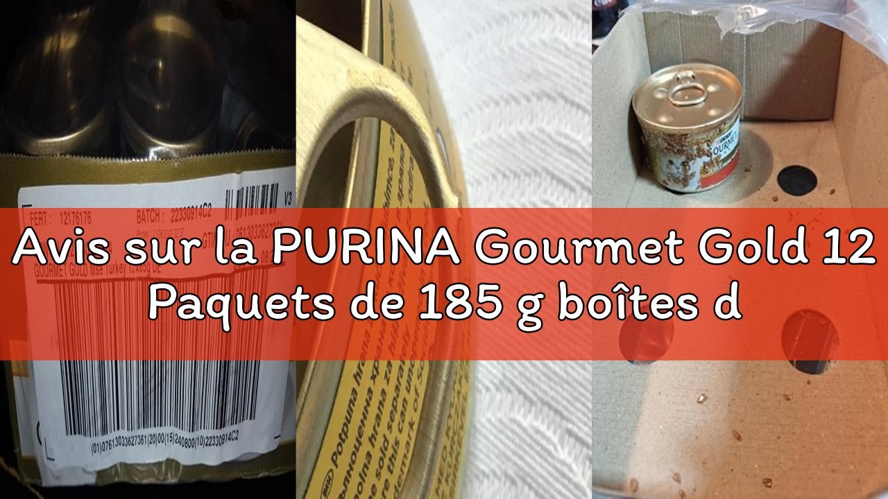 Avis sur la PURINA Gourmet Gold 12 Paquets de 185 g boîtes de pâtée pour Chats - Nourriture Humide p
