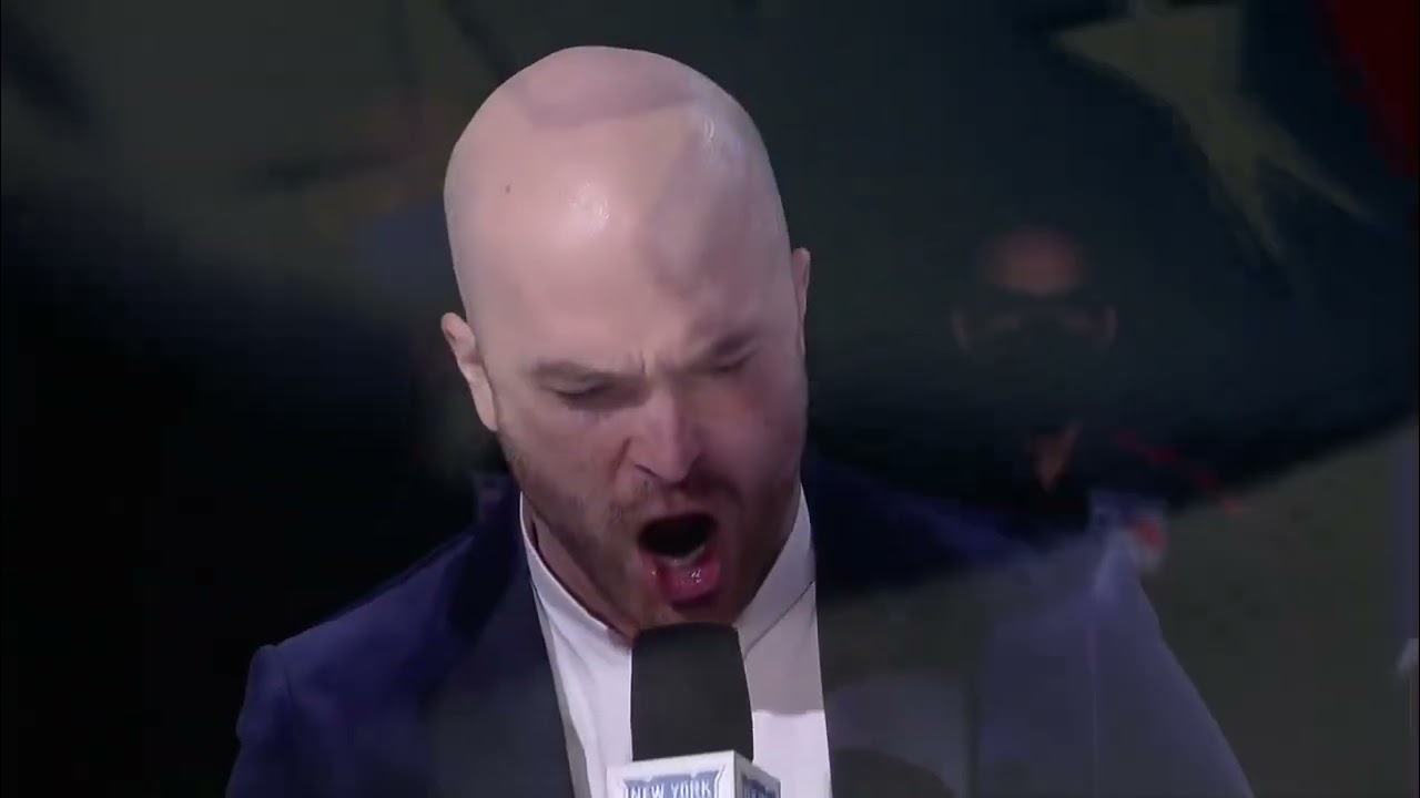 The Star Spangled Banner sung by Grammy Winning Baritone John Brancy at Madison Square Garden