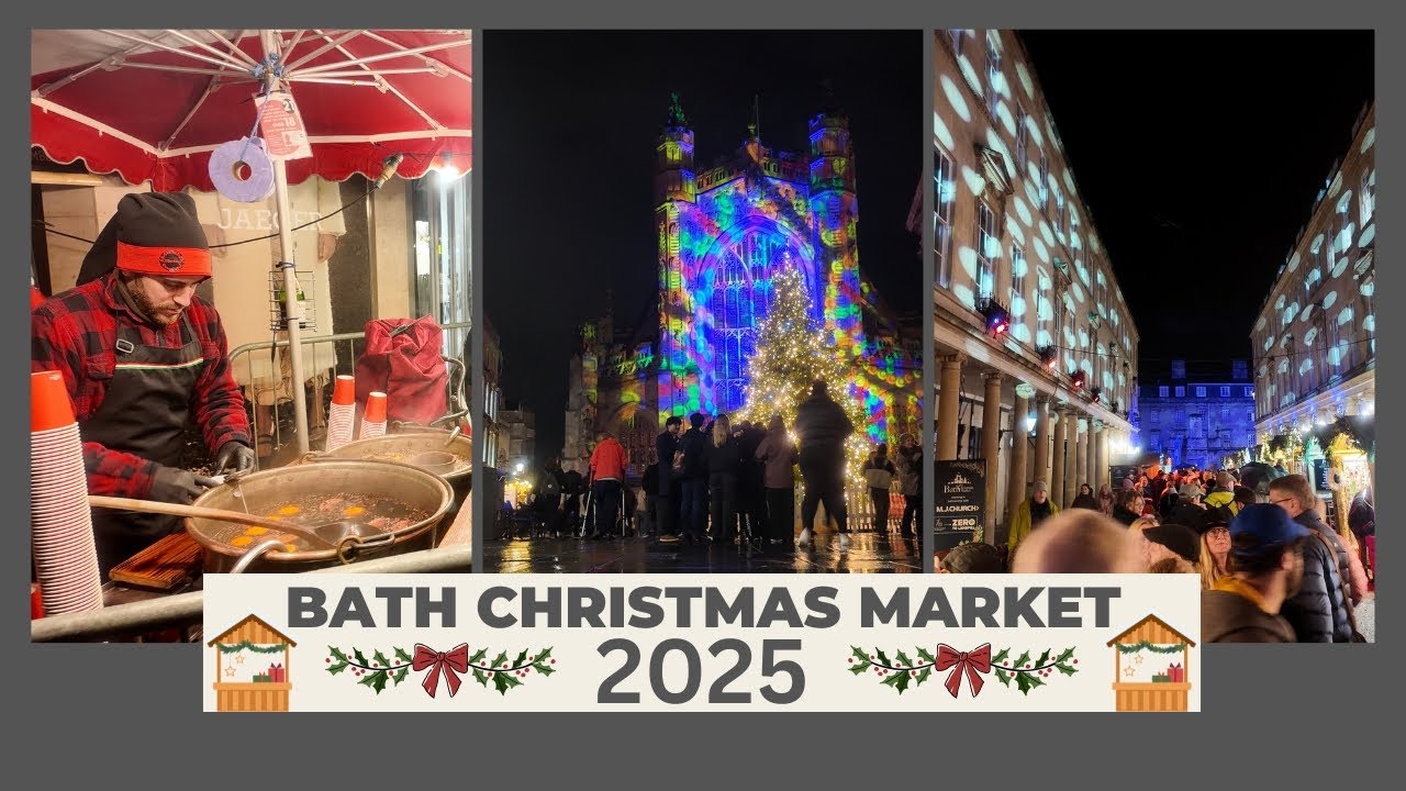 BATH CHRISTMAS MARKET 2025 WALKING TOUR | COZY FESTIVE AMBIENCE IN BATH, UK | 4K
