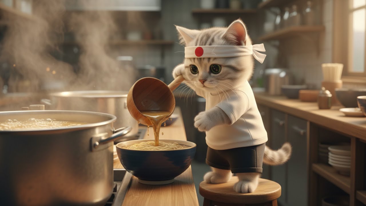 まるりん、ラーメンマスターになるにゃん♡