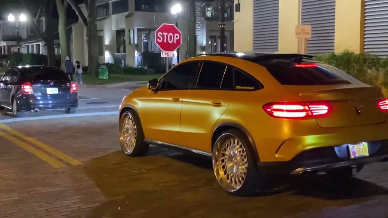 Gold Wrap Benz Gle Amg On 26” Forgiato Sliding