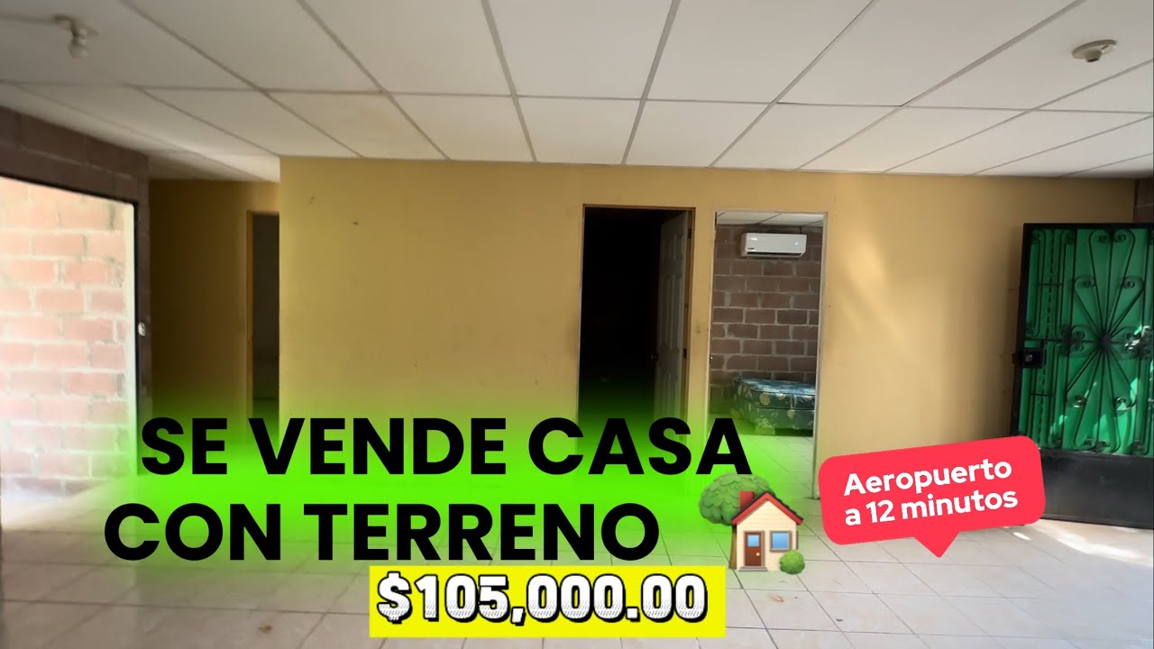 Casa de campo cerca del Aeropuerto Internacional proyecto de AirBnb $105K #ElSalvador