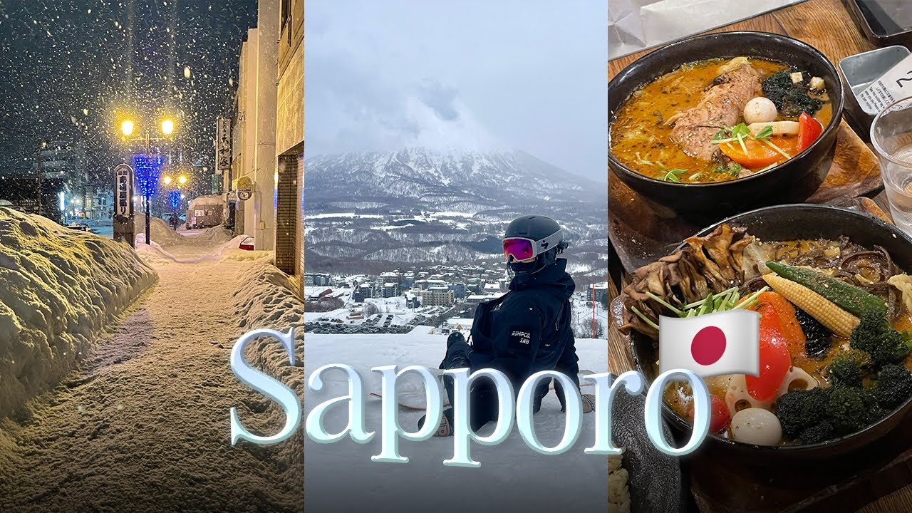 삿포로 여행❄️ 니세코 스키장에서 스노우보드 타기, 스스키노&오타루 맛집 사냥