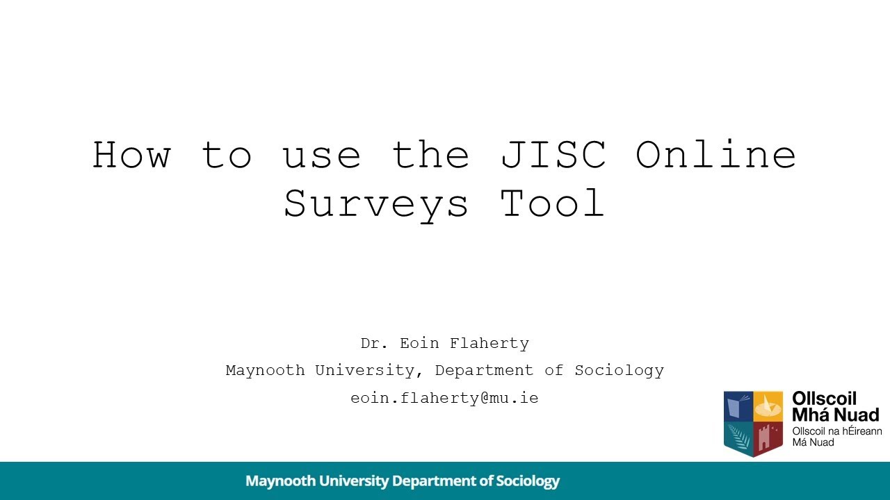 How to use the JISC Online Survey Tool