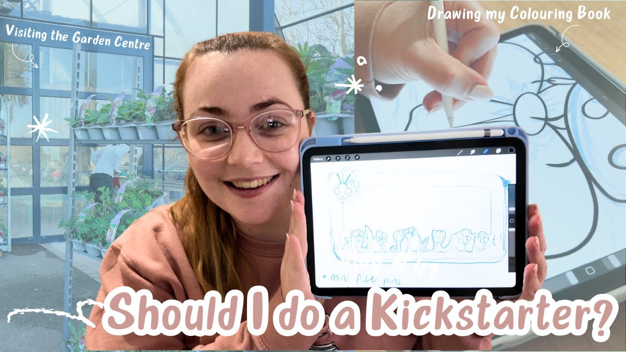 Should we do another Kickstarter? Garden centre trips and drawing colouring books | Studio Vlog 41