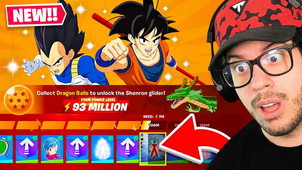 The *FREE* DRAGON BALL Battle Pass in Fortnite!
