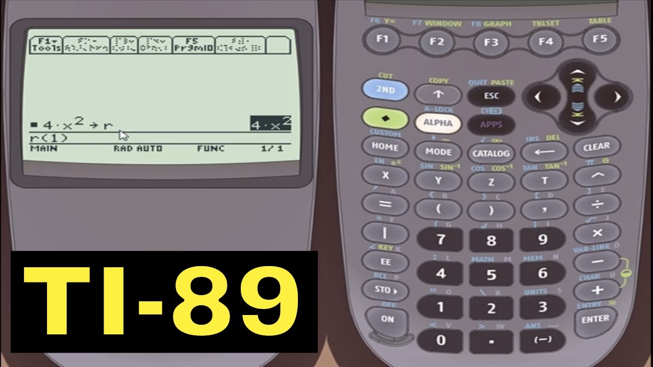 TI-89 Calculator - 09 - User Defined Algebraic Functions