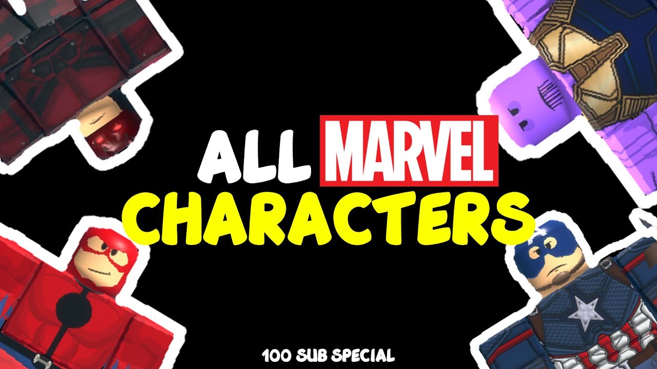 All MARVEL Characters In Marvel And DC Battlegrounds! 100 Subscriber Special | Roblox