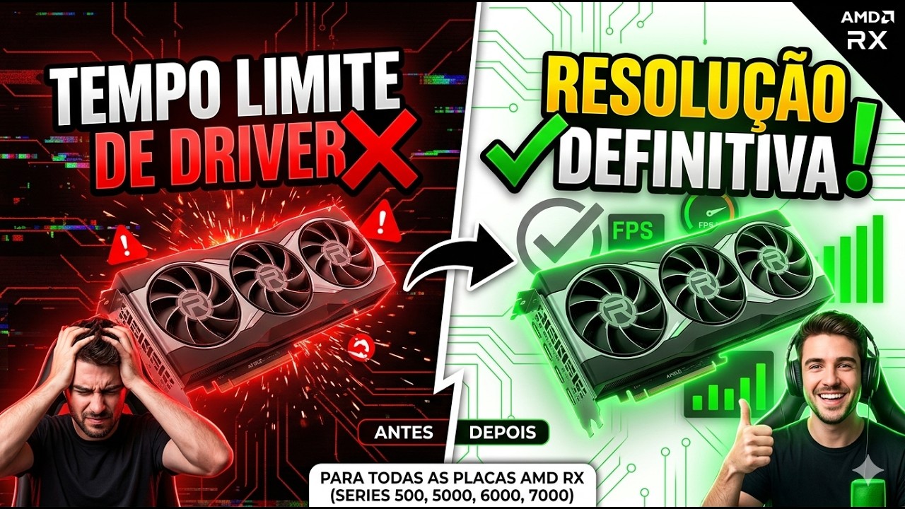 RESOLU&Ccedil;&Atilde;O DEFINITIVA PLACA DE VIDEO AMD RX - TEMPO LIMITE DE DIVER | JOGOS CRASHANDO