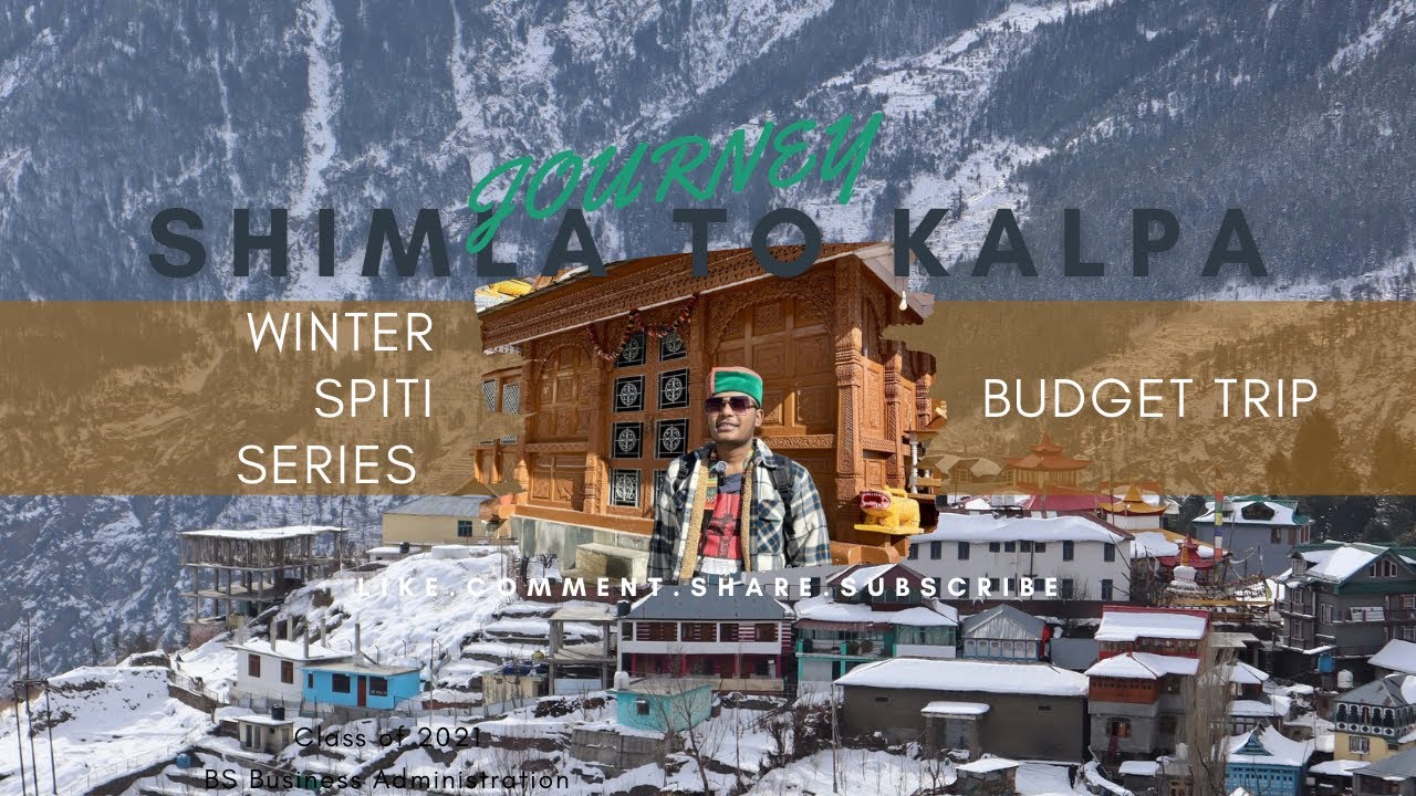 Shimla to Kalpa in Winter | HRTC Bus Journey | Best Budget Trip to Spiti & Kinnaur|Snow Travel Guide