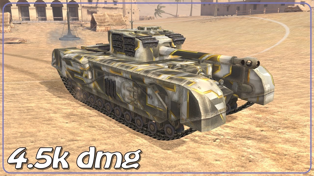 Churchill VII • 4 frags • 4.5k dmg • WoT Blitz