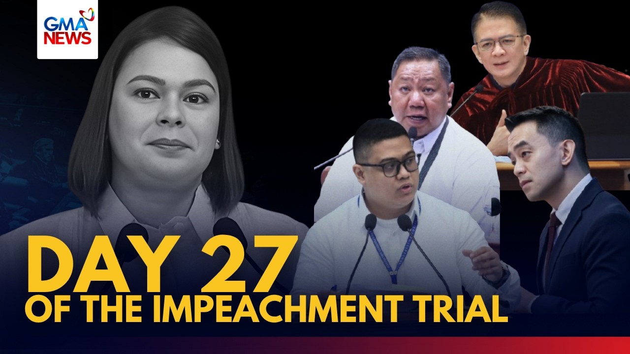 FULL - Day 27 of VP Sara Duterte impeachment trial (September 21, 2026) | GMA News