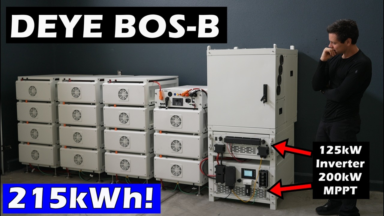 DEYE 215kWh LiFePO4 + 125,000W Inverter + 200,000W MPPT = Run A Factory Offgrid!!
