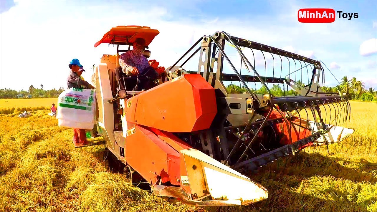 Máy Cắt Lúa Có Nhạc | Bé Xem Máy Gặt Đập Liên Hợp | Nhạc Thiếu Nhi Hay Nhất Cho Bé